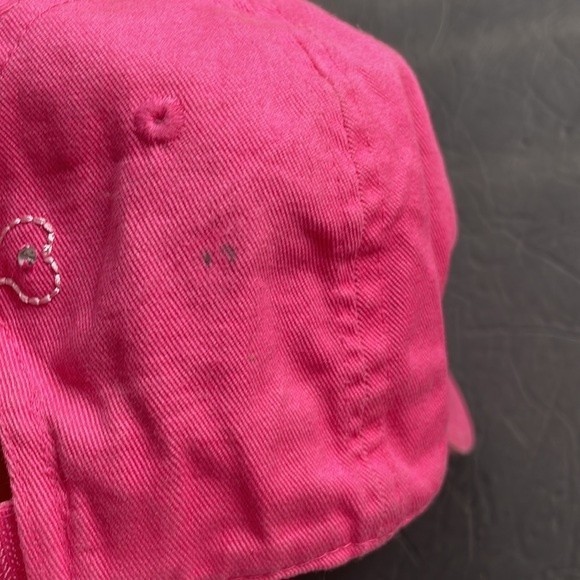 THE CHILDREN'S PLACE Pink Sun Hat Hearts Embroidered Rhinestone Adjust 4-7 - Picture 9 of 9